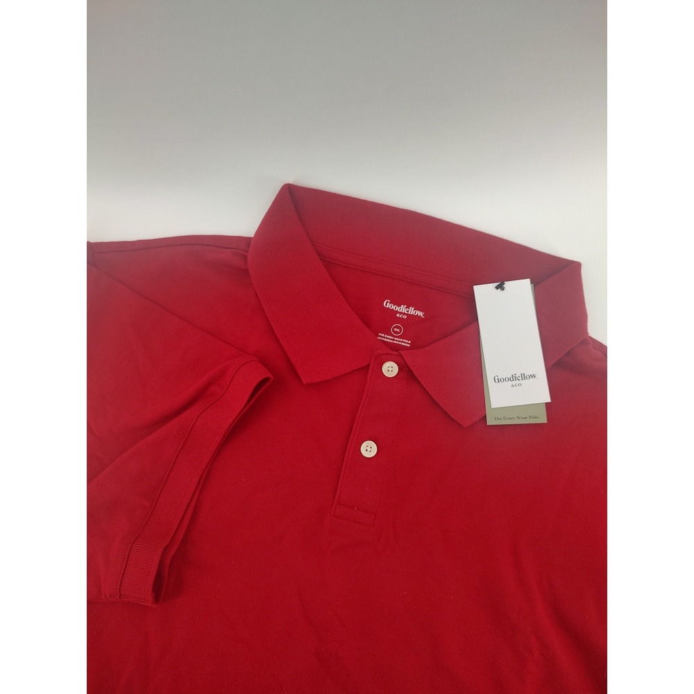 Goodfellow & Co Mens Every Wear Polo Shirt Red Short Sleeve 3XL New With Tags